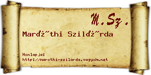 Maróthi Szilárda névjegykártya